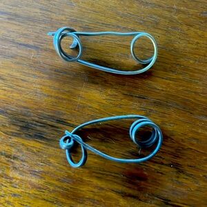 KRISTA LARSON HAND WROUGHT OXIDIZED STERLING SAFETY PIN